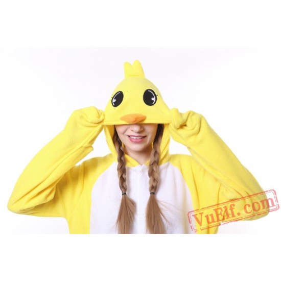 Yellow Chick Kigurumi Onesies Pajamas Costumes Animal Onesies