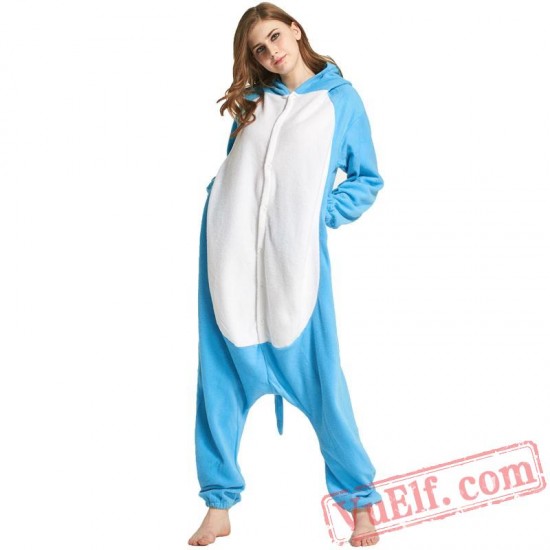 Blue Elephant Kigurumi Onesie Adult Pajamas Costumes 