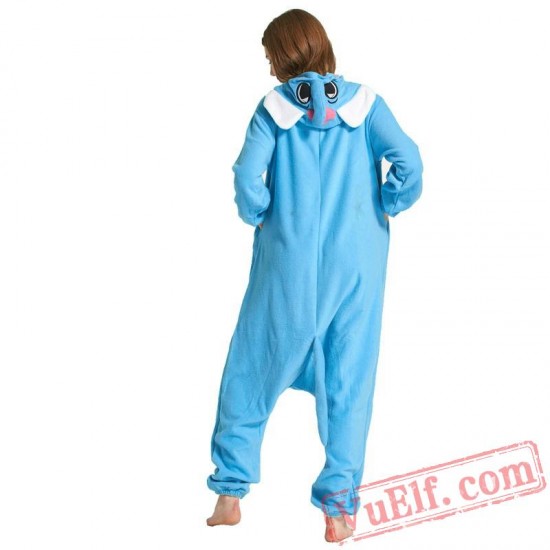 Blue Elephant Kigurumi Onesie Adult Pajamas Costumes 