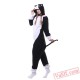 White-Face Black Cat Kigurumi Onesie Pajamas Animal Onesies