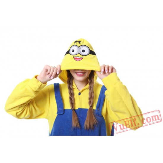 Minions Kigurumi Onesie Pajamas Costume Adult Onesies