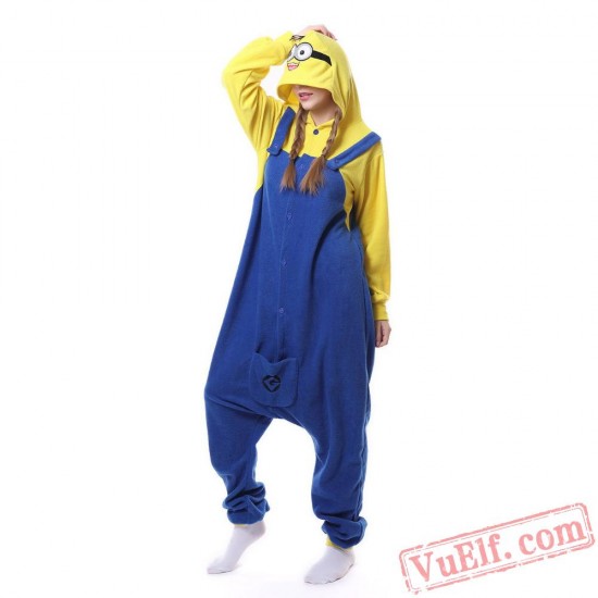 Minions Kigurumi Onesie Pajamas Costume Adult Onesies