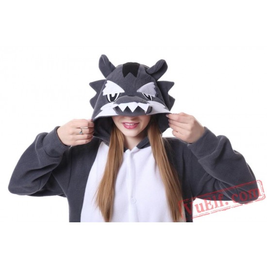 Grag Wolf Kigurumi Onesie Pajama Costumes Animal Onesies