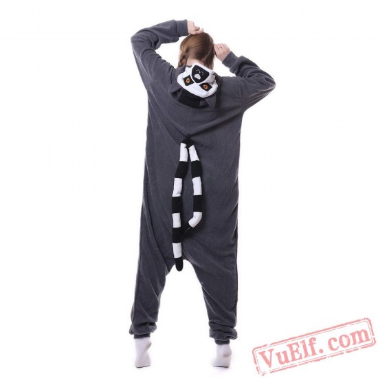 Adult Animal Onesies Lemur Kigurumi Onesies Pajamas Costumes