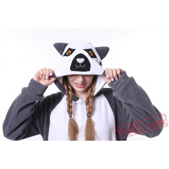 Adult Animal Onesies Lemur Kigurumi Onesies Pajamas Costumes