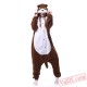 Brown Squirrel Kigurumi Onesie Pajamass Adult Animal Onesies