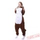 Brown Squirrel Kigurumi Onesie Pajamass Adult Animal Onesies