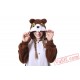 Brown Squirrel Kigurumi Onesie Pajamass Adult Animal Onesies