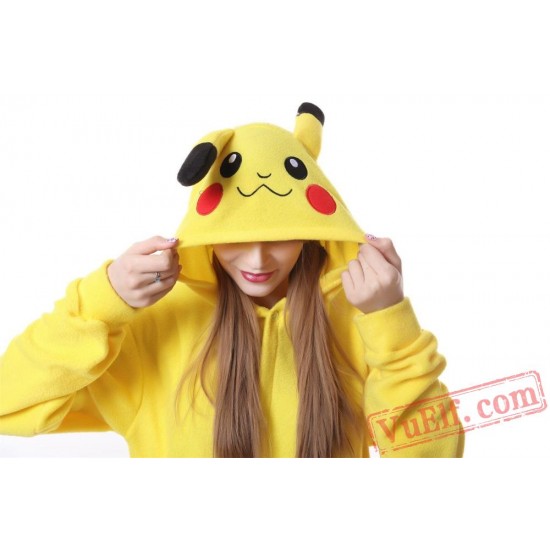 Adult Animal Pikachu Kigurumi Onesies Pajamas Costume