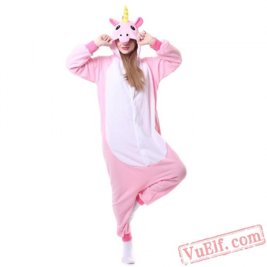 Blue & Pink Unicorn Kigurumi Onesie Pajamas Animal Onesies Costume