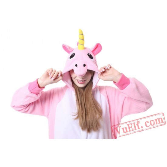 Blue & Pink Unicorn Kigurumi Onesie Pajamas Animal Onesies Costume