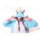 Blue & Pink Unicorn Kigurumi Onesie Pajamas Animal Onesies Costume