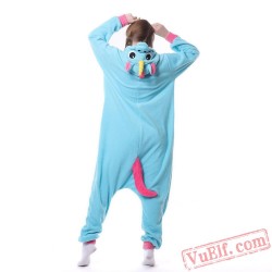 Blue & Pink Unicorn Kigurumi Onesie Pajamas Animal Onesies Costume