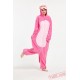 Adult Cartoon Pink Wolf Kigurumi Onesies Pajamas Costumes