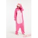 Adult Cartoon Pink Wolf Kigurumi Onesies Pajamas Costumes