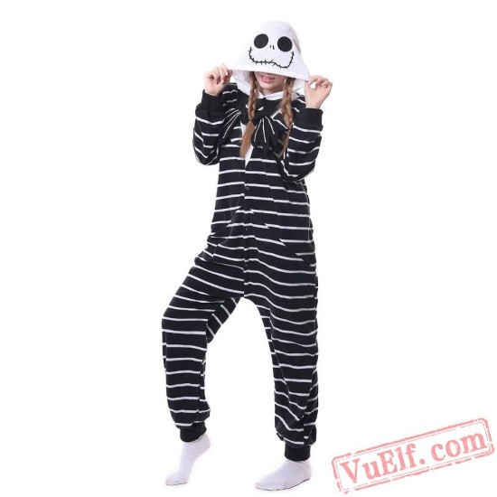 Skeleton Onesies Costume Adult Kigurumi Onesie Pajamas Unisex