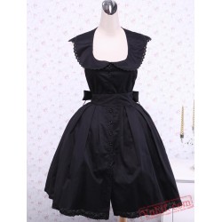 Black Cotton Gothic Lolita Dress