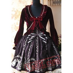 Infanta Frilled Pleuche Velvet Bolero Lolita Dress