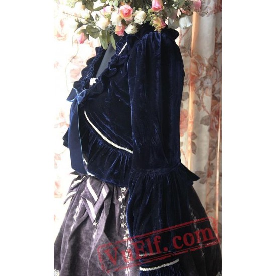 Infanta Frilled Pleuche Velvet Bolero Lolita Dress