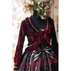 Infanta Frilled Pleuche Velvet Bolero Lolita Dress