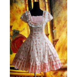 Pink Sweet Floral Camouflage Lolita OP Dress