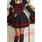 Black and Red Gothic Burlesque Prom Party Dress