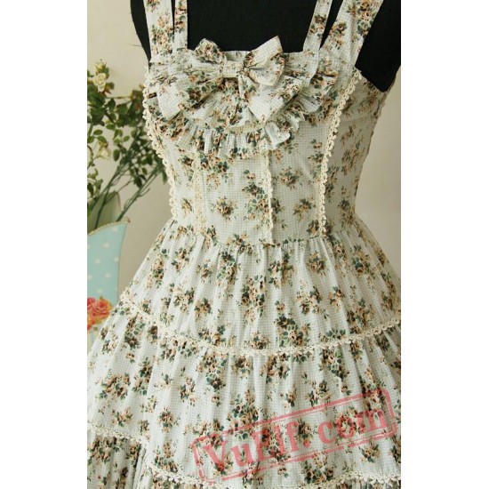 Infanta Spring Cotton Floral Bow Lolita Jumper