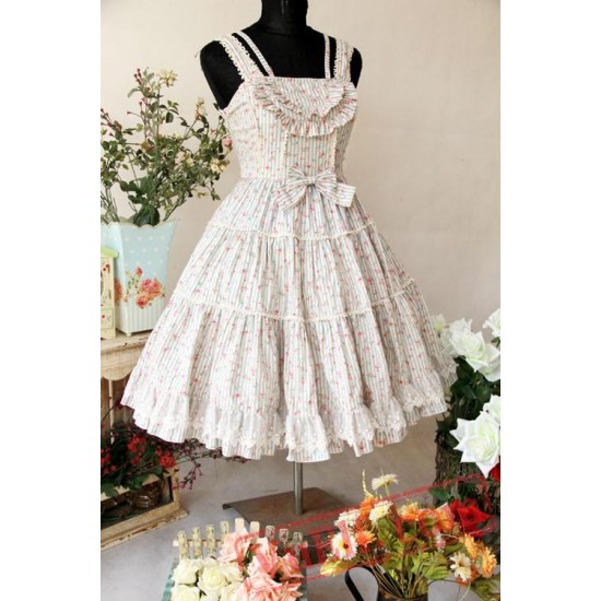 Infanta Spring Cotton Floral Bow Lolita Jumper