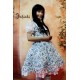 Royal Blue Rose Flowers Ruffles Lolita One Piece Dress