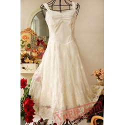 Long White Soft Embroidery Lolita Dress