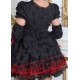 Black and Red Gothic Burlesque Prom Party Dress