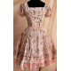 Pink Circle Flowers Lolita Short Sleeves Dress