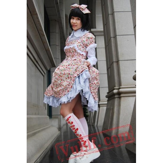 Sweet Cherry Cotton Lolita OP Dress Three Colors