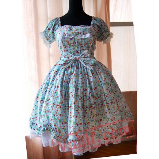 Sweet Cherry Cotton Lolita OP Dress Three Colors