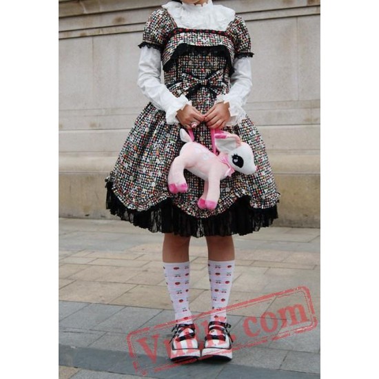 Sweet Cherry Cotton Lolita OP Dress Three Colors