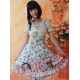 Tea Green Flowers Bows Lolita Dress