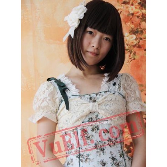 Tea Green Flowers Bows Lolita Dress