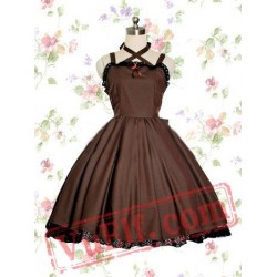 Classic Brown Cotton Lolita Dress