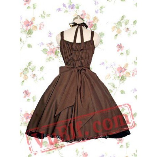 Classic Brown Cotton Lolita Dress