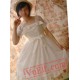 White Gothic Lolita Dress Multiple Bows Lace