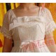 White Gothic Lolita Dress Multiple Bows Lace