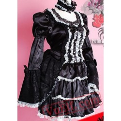 Black and White Goth Punk Short Wedding Dress