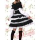 Cotton Black Ruffle Lace Cosplay Lolita Dress