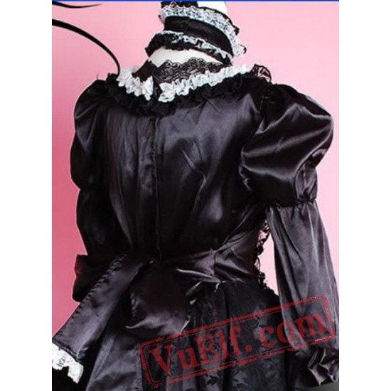 Black and White Goth Punk Short Wedding Dress Black and White Goth Punk Short Wedding Dress