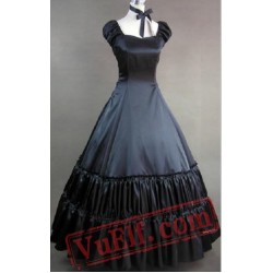 Black Gothic Lolita Cosplay Ball Gown Wedding Prom Dress