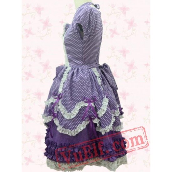 Cute Puff Sleeves Sweet Lolita Cosplay Dress