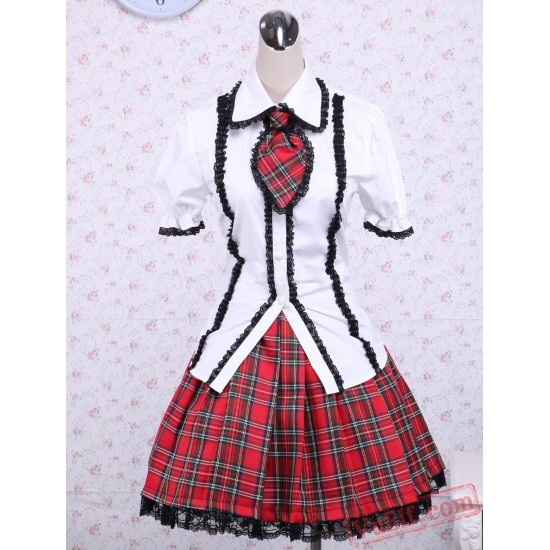 White Puff Short Sleeves Lolita Dress