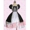 Classic Cotton Black And White Short Sleeves Gothic Lolita Dress