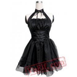 Sleeveless Bandage Halter Pleated Cosplay Lolita Dress