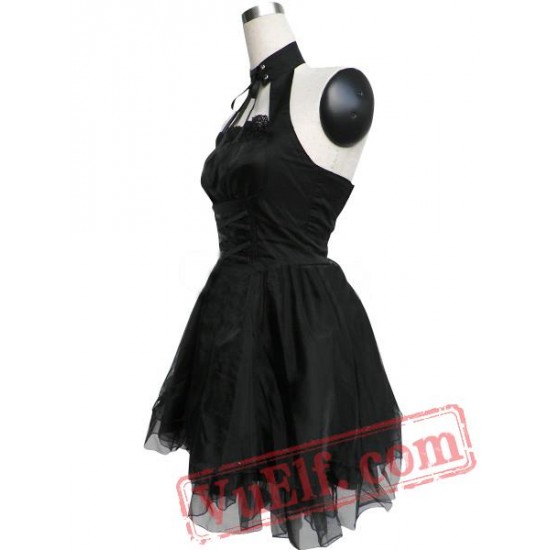 Sleeveless Bandage Halter Pleated Cosplay Lolita Dress